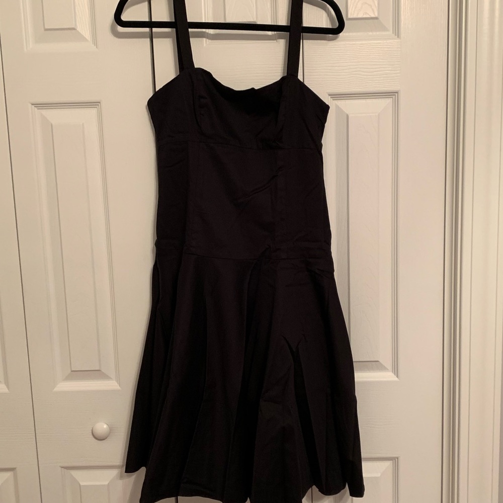 EUC WORN ONCE RALPH LAUREN BLACK COTTON DRESS - Picture 2 of 5